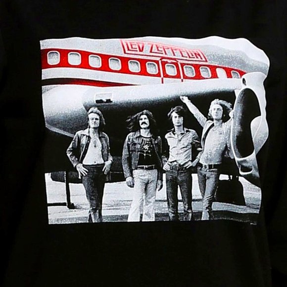 Led Zeppelin Plane Logo metal rock Official Pullover L NWT - Picture 3 of 4